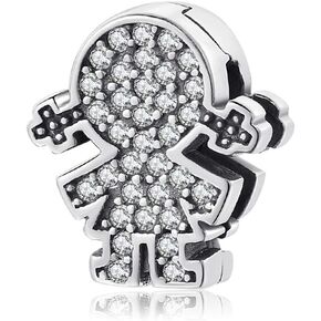 Fashion Jewelry 925 Sterling Silver Reflexions Bracelet for Women Mesh Bracelet Clip Beads & Safe Chain.Birthday for Friends Mothers Wife and Daughters (Girl Charms)