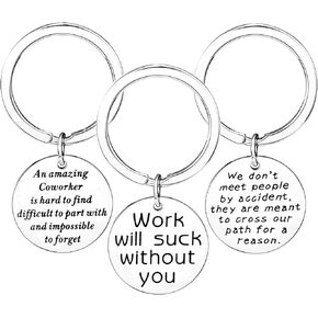 Coworker Leaving Gifts for Colleague Friends Boss Goodbye Farewell Gifts Going Away Thank You Keychains