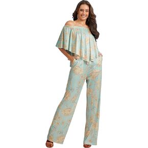KOH KOH Womens Long Pant Strapless Off Shoulder Pocket One Piece Jumpsuit Outfit