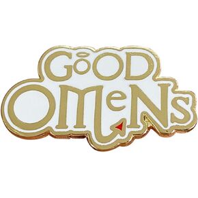 Good Omens Logo Angel Demon Halo Tail Horns Wings Ineffable TV Show 1.2" Enamel Pin Badge