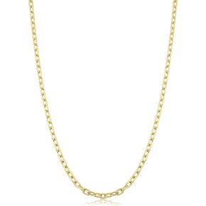 14k Yellow Gold Filled 3 mm Parallel Cable Link Chain Necklace for Women (16, 18, 20, 24 or 30 inch)