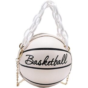 VALICLUD Crossbody Bag Round Basketball Shaped Handbag Novelty Purse Circle Shoulder Bag for Women