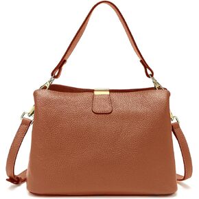 Women Genuine Leather Bucket Shoulder Bags Soft Crossbody Purses for Lady Handbag