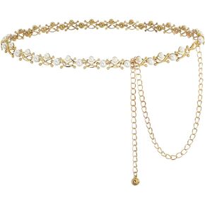 Pearl Belt Gold Women Adjustable Waist Jewelry Accessories for Girls