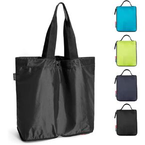 pack all 16L Lightweight Packable Tote Bag, Water Resistant Foldable Grocery Bag, Reusable Shopping Bag