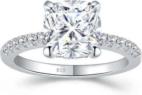 SHELOVES سوليتير القلب تشيكوسلوفاكيا خواتم الخطبة مجموعة فضة الزفاف الفرقة الحرس معززات 5-10 in Kuwait