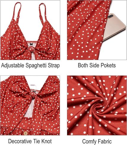 فساتين LAISHEN النسائية لصيف 2024، فستان صيفي كاجوال لشاطئ هاواي وعطلات الربيع مع جيوب in Kuwait