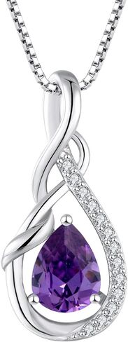 STARCHENIE Infinity Teardrop Pendant Necklace for Women 925 Sterling Silver Birthstone Jewelry in Saudi Arabia