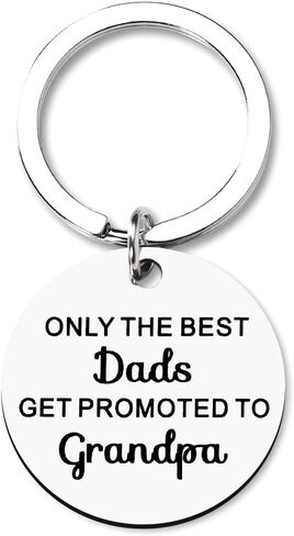 سلسلة مفاتيح هدية جديدة للرجال والجد والجد والكريسماس وعيد الميلاد للرجال فقط افضل الاباء يحصلون على ترقية الى الجد، هدايا لاعلانات الطفل، هدية اعلان عن الطفل، in Kuwait
