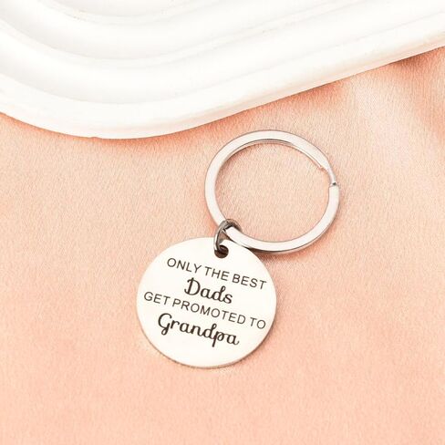 سلسلة مفاتيح هدية جديدة للرجال والجد والجد والكريسماس وعيد الميلاد للرجال فقط افضل الاباء يحصلون على ترقية الى الجد، هدايا لاعلانات الطفل، هدية اعلان عن الطفل، in Kuwait
