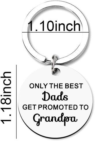 سلسلة مفاتيح هدية جديدة للرجال والجد والجد والكريسماس وعيد الميلاد للرجال فقط افضل الاباء يحصلون على ترقية الى الجد، هدايا لاعلانات الطفل، هدية اعلان عن الطفل، in Kuwait