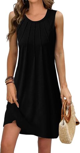 Summer Beach Dresses for Women 2024 Casual Sleeveless Floral Print Pleated Sundress Cover Ups Fashion Maxi Dress in Saudi Arabia