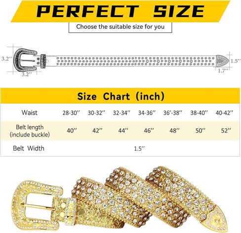 TINIDI الفاخرة حزام الرجال النساء حجر الراين حزام أحزمة جلدية الغربية الماس البريق حزام رعاة البقر بلينغ رصع الحزام in Kuwait