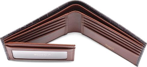 بوسكا محفظة كروكو كونتيننتال لبطاقة الهوية من فيناتج، كروكو/بني داكن، مقاس واحد، محفظة فيناتج كروكو كونتيننتال لبطاقة الهوية in Kuwait