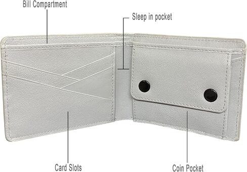 Genuine Leather Anti-theft RFID-Blocking 3D Dragon Printed Gifting Bifold Wallet with Detachable Credit Card Case for Men (Card Wallet - Skin Black) in Saudi Arabia