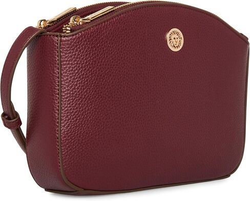 Anne Klein Triple Compartment Crossbody, Cranberry in Saudi Arabia