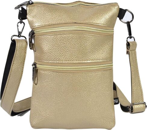 Nupouch Anti-theft 3 Zipper Crossbody Detachable Strap Credit Card Holder in Saudi Arabia