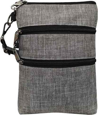 Nupouch Anti-theft 3 Zipper Crossbody Detachable Strap Credit Card Holder in Kuwait
