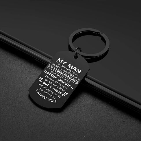 كيو يو اي واي يو اي ان سلسلة مفاتيح ماي مان اي لوف يو للزوج والصديق والعريس والخطيب والخطوبة والزفاف هدية مجوهرات للازواج والعشاق, فضي, Medium in Kuwait