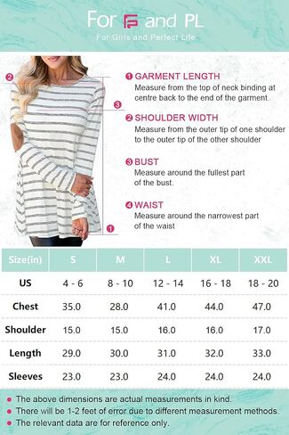 For G and PL Women Fashion Long Sleeve Elbow Patch Shirts Back Button Casual Fall Tunic Tops Striped Grey S in Saudi Arabia