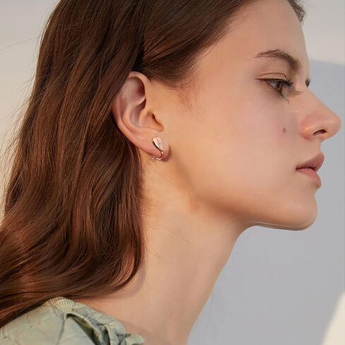 FUNRUN JEWELRY Heart Initial Clip on Stud Earrings for Women Rose Gold Plated Dainty Alphabet Letters A-Z Stud Earrings Non Pierced Stud Earrings in Kuwait