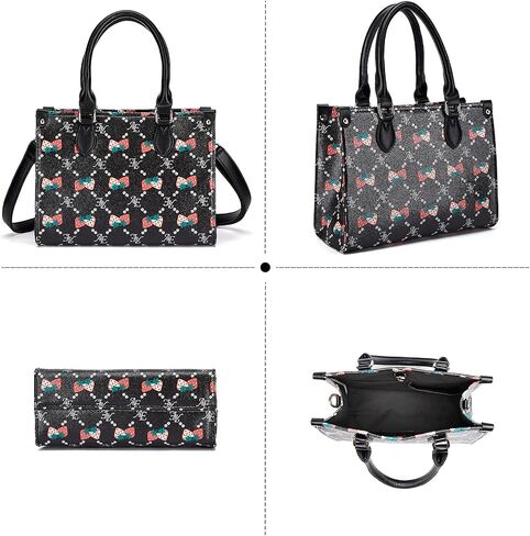 Small Tote Bag for Women Square Shape Handbag Double Top Handles Purse with Sunflower Print and Removable Shoulder Strap in Saudi Arabia