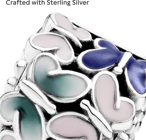 Pandora Butterflies Clip Charm - Compatible Moments Bracelets - Jewelry for Women - Gift for Women in Your Life - Made with Sterling Silver & Enamel, With Gift Box in Saudi Arabia