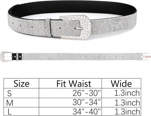 حزام جلد نسائي من حجر الراين لفساتين بناطيل الجينز وحزام مرصع بلينغ in Kuwait