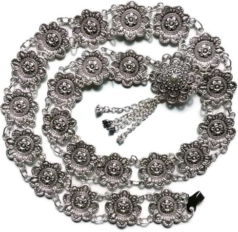 بون باند احزمة مطلية بالفضة بتصميم مستوحى من التقاليد التايلاندية الكبرى بنمط فينتاج لحفلات الزفاف للنساء، فستان وتنورة سارونج شرقية in Kuwait