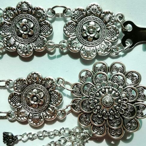 بون باند احزمة مطلية بالفضة بتصميم مستوحى من التقاليد التايلاندية الكبرى بنمط فينتاج لحفلات الزفاف للنساء، فستان وتنورة سارونج شرقية in Kuwait