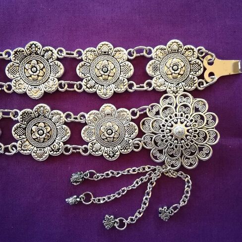 بون باند احزمة مطلية بالفضة بتصميم مستوحى من التقاليد التايلاندية الكبرى بنمط فينتاج لحفلات الزفاف للنساء، فستان وتنورة سارونج شرقية in Kuwait