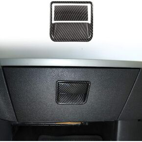 Voodonala for 2009-2014 Ford F150 ABS Carbon Fiber Co-pilot Storage Box Handle Trim 2pcs