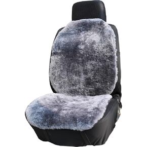 Genuine Sheepskin Car Seat Covers Shearing Car Seat Covers Sheepskin Wool Detachable Premium Car Seat Cover (Black Color) in Kuwait