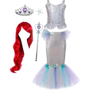Tutu Dreams Mermaid Costume for Girls Halloween Princess Dress Up Clothes Birthday Holiday Party