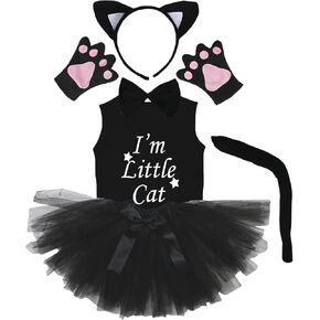 Petitebella Combined I'm Little Animal Headband Tutu Shirt 6pc Girl Costume 1-8y