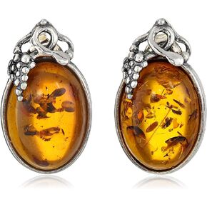 العنبر الفضة الاسترليني الكلاسيكية جميلة أوراق العنب أقراط in Kuwait