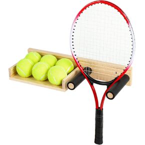 حامل مضرب تنس مثبت على الحائط، مضرب بدمنتون، حامل مجداف بينغ بونغ، ​​حامل سلة تخزين كرة التنس in Kuwait