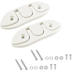 4PCS Boat Foldable Cleats, Nylon Flip-up Dock Cleat, Boat Dock Cleats with Fastener, High Strength Boat Flip Up Cleats, Boat Folding Cleats for Dock Boat Deck Marine Kayak White 4PCS