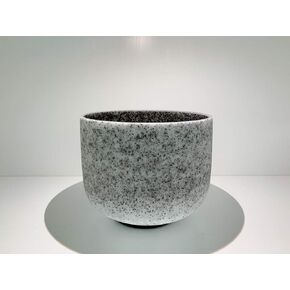 Amethyst Gemstone Fusion Crystal Singing Bowl B Crown Chakra 8 inch with Free Suede Striker and O ring