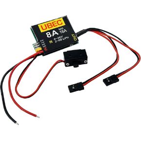 2-8S LiPo UBEC-8A BEC 5.2/6.0/7.4/8.4V Servo Independent Power Supply for RC Car Fixed Wing Airplane Robot