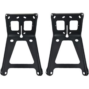 2 PCS Driver & Passenger Side Front Bumper Bracket Black Aluminum Fit For 2007-2017 Freightliner Cascadia