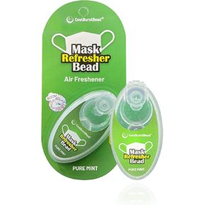 CoolBurstBead Face Mask Refresher, Long-Lasting & Strong Refreshing Fragrance, 2-Pack, with Natural Essential Oils from Herbs and Plants (100 beads/pack)