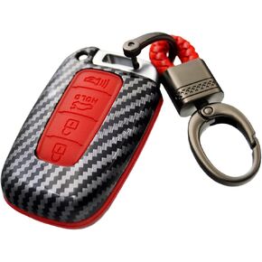 غطاء حماية هجين من طبقتين من الكربون مع سلسلة مفاتيح لسيارة Hyundai Azera Elantra Equus Genesis Sonata Veloster & Kia Soul Sportage Sorento Rio Optima Forte in Saudi Arabia