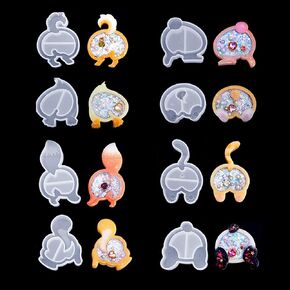 iSuperb 7 pcs Resin Shaker Molds Creative Maze Resin Molds Quicksand Molds Silicone Molds Drink Bottle Heart Shaped Resin Casting Molds with 60 Beads for Resin Art Craft DIY (7 Molds+ 60 Beads)