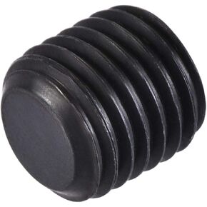 uxcell Carbon Steel Internal Hex Thread Socket Pipe Plug, M8x1 Male Thread Black Pipe Cap, for Garden Pipe Pneumatic Solenoid Valve, 20Pcs