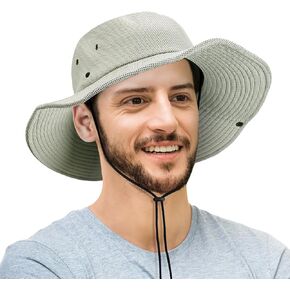 قبعة دلو تبريد - قبعة شمسية بحافة عريضة للغاية مقاس 4 بوصات للرجال والنساء، عامل حماية من الأشعة فوق البنفسجية 50+، قبعة صياد سريعة التبريد مع حماية من الأشعة فوق البنفسجية للطقس الحار وصيد الأسماك والمشي لمسافات طويلة والبستنة باللون الرمادي in Kuwait