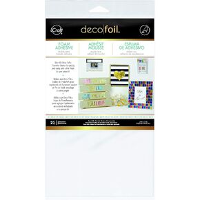 iCraft Deco Foil Foam Adhesive 6" x 12" 2 Sheets per Pack, 2 Count,white,6-x-12-Inch