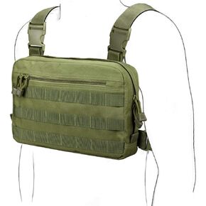 WYNEX Tactical Chest Rig Bag, Recon Kit Bags Combat EDC Front Pouch for Wargame
