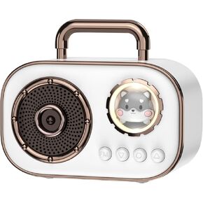 Wireless Bluetooth Speaker, Cute Mini Portable Speaker with TWS Pairing,Loud Sound,4H Playtime, Mic,TF/SD Card, Aux Line,Water-Proof for iOS Android Smartphone Home Office Gift Ideas Blue