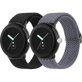 Meliya Nylon Band Compatible with Google Pixel Watch 2 Band / Pixel Watch Bands for Women Men, Soft Stretchy Nylon Loop Adjustable Wristband Replacement Strap for Google Pixel Watch 2 2023 / Pixel Watch 2022